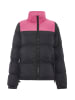 myMo Damen Wattierte Steppjacke in Schwarz Rosa