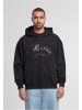 Carlo Colucci Zip-Kapuzenpullover in black