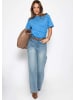 SASSYCLASSY T-Shirt mit schmalen Streifen in Blau