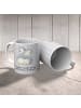 Mr. & Mrs. Panda Kaffeebecher Pinguine Kuscheln mit Spruch in Grau Pastell