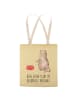 Mr. & Mrs. Panda Shopper Katze Fressen mit Spruch in Gelb Pastell