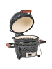 Beliani Holzkohlegrill KAMADO in Schwarz - (W) 54 x (H) 48 x (L) 35 cm