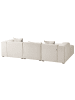 Beliani 4-tlg 3-Sitzer Sofa DOLVA in Beige/Schwarz rechtsseitig