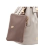 DuDu Filicudi Beuteltasche Leder 14 cm pearl grey