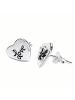 schmuck23 Silber Ohrringe 925 Herz 0,7 cm x 0,8 cm