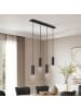 tectake Pendelleuchte, 4-flammig, 40 W, Industrial-Style, 75 x 9 x 146 cm