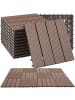 tectake Terrassenfliesen Tegulas 31 x 31 x 2,2 cm, braun