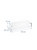 relaxdays Monitorständer in Transparent - (B)50 x (H)10 x (T)20 cm