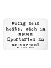 Mr. & Mrs. Panda Magnet Spruch Neue Sportart versuchen mit Spruch in Weiß