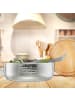 relaxdays Salatschüssel Set 3 teilig in Silber