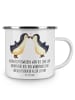 Mr. & Mrs. Panda Camping Emaille Tasse Flitterwochen Abenteuer m... in Weiß