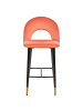 Beliani 2er-Set Barhocker FALTON in Rot/Schwarz/Gold
