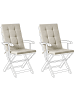 Beliani 2er-Set Auflagen MAUI PREMIUM in Beige