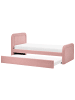 Beliani Tagesbett RAYSSAC in Rosa - (W) 100 x (H) 96 x (L) 218 cm