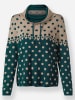 WITT WEIDEN Jacquard-Pullover in petrol-beige-meliert