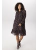 Aniston PLUS Chiffonkleid in bordeaux-lila-camel