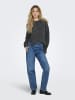 ONLY Strickpullover in Dark Grey Melange