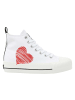 British Knights Sneaker Kaya mid in weiss/schwarz/rotes herz