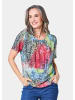 GOLDNER Druckbluse Farbbrillante Druckbluse mit liebevollen Details in bunt / getupft