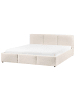 Beliani Doppelbett BOUSSE in Weiß - (W) 191 x (H) 79 x (L) 219 cm