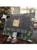 Mr. & Mrs. Panda Adventskalender Toast Party mit Spruch in Kreidetafel
