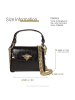 Florence Leder Umhängetasche Florence Tasche schwarz metallic ca. 18cm