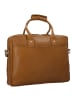 Dermata Aktentasche Leder 39 cm Laptopfach cognac