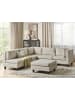 Beliani 6-tlg Modulsofa UNSTAD in Beige/Schwarz