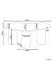 Beliani Couchtisch CASABLANCA in Weiß/Braun - (W) 90 x (H) 35 x (L) 45 cm