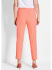 GOLDNER Schlupfhose Orange Hose LOUISA mit Biesen in pfirsich