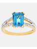 Diamant L'éternel Ring aus 375 Gelbgold mit Diamant mit Topas