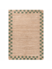 Beliani Kurzflor BEED in Beige/Grün - (W) 160 x (L) 230 cm
