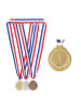 relaxdays 3x Medaille "1,2,3 Platz" in Mehrfarbig