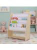 relaxdays Kinderbücherregal "Ablage" in Weiß/ Natur - (B)64 x (H)78 x (T)28 cm