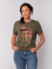 wat? Apparel T-Shirt Love and flex in Khaki