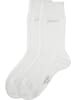 camano Baumwolle Unisex-Socken 2 Paar mit Softbund ca-soft in weiß