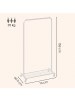 SONGMICS Kleiderständer Pataye in Weiß - (B)74 x (H)158.3 x (T)40.6 cm