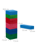 relaxdays Wackelturm in Bunt - (B)7,5 x (H)24,5 x (T)7,5 cm