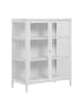 ebuy24 Vitrinenschrank Brisbane Weiß 80 x 40 cm
