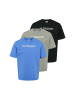 Kappa 3-Pack T-Shirt KMLogo Feddu 3-Pack in blue-grey md melange-black