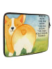 Mr. & Mrs. Panda Laptop Hülle Corgi Po Design mit Spruch in Weiß