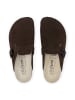 Veloursleder Clogs in braun