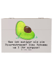 Mr. & Mrs. Panda Geschenkbox Mutige Hebamme mit Spruch in Grau Pastell