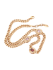 faina Women Chain Necklace in Rose Gold Red