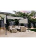 Beliani Garten-Pergola PARGA in Beige/Schwarz - (W) 310 x (H) 215 x (L) 310 cm