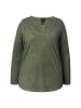 Ulla Popken Longsleeve in olivgrau