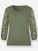 WITT WEIDEN Spitzen-Shirt in khaki