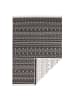 NORTHRUGS In- & Outdoor Wendeteppich Kuba Schwarz Creme