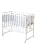 roba Stuben- & Beistellbett 3in1 weiß + Matratze, Mesh-Nestchen & Barriere