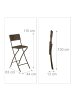 relaxdays 2 x Barhocker in Braun - (B)44 x (H)115 x (T)63 cm